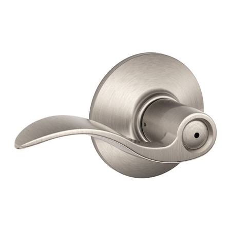 Schlage Schlage Accent Satin Nickel Privacy Lockset 1-3/4 in. F40VACC619